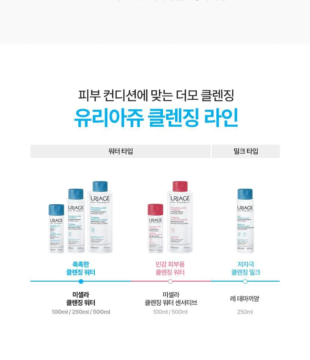 [수분충전] 유리아쥬 미셀라 클렌징 워터 2입 기획 (500ml + 500ml) 상세페이지 13